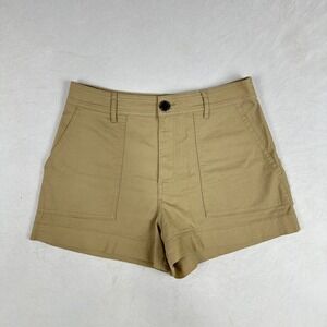 H&M Women's Khaki Cargo Shorts Size 8 Utility Pocket Casual Summer